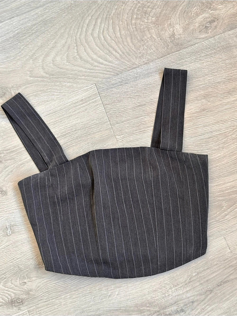 Tiger Mist - Grey Pinstripe Top